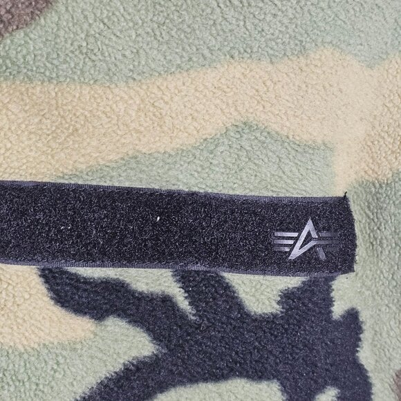 Mens Winter Outdoor Warm Soft Cozy Fleece Green Brown Camo Cowl Neck Sweater S - Picture 9 of 15